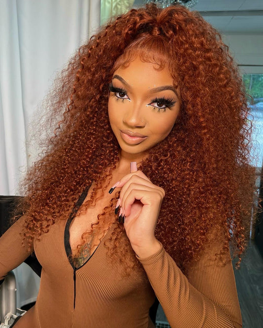 24' Ginger Deepwave Wig