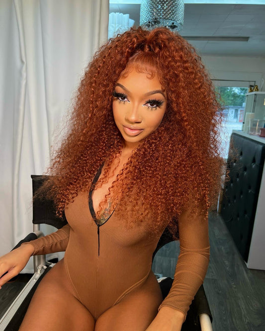 24' Ginger Deepwave Wig